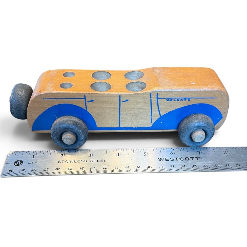 Vintage 1940s HOLGATE Wood Toy Car Roadster